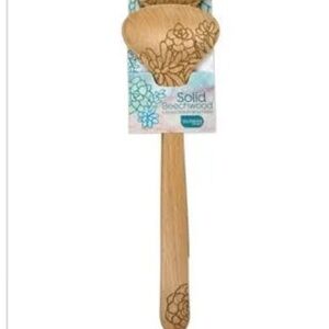 🐞Talisman Solid Beechwood Floral Spoon